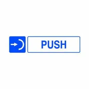 Señales informativas en inglés : Push