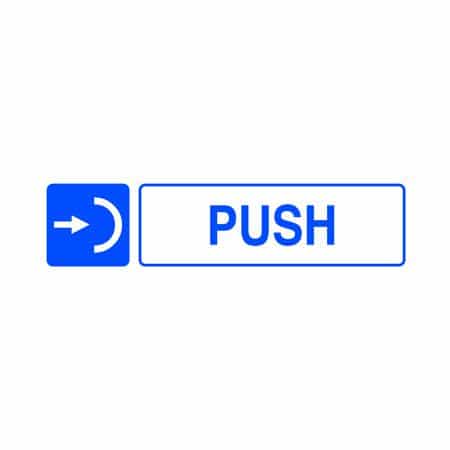Señales informativas en inglés : Push