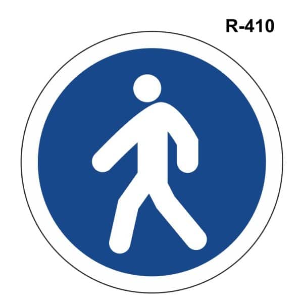 Camino reservado para peatones