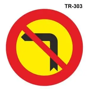 Giro a la izquierda prohibido