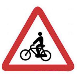 Señales de tráfico ciclistas