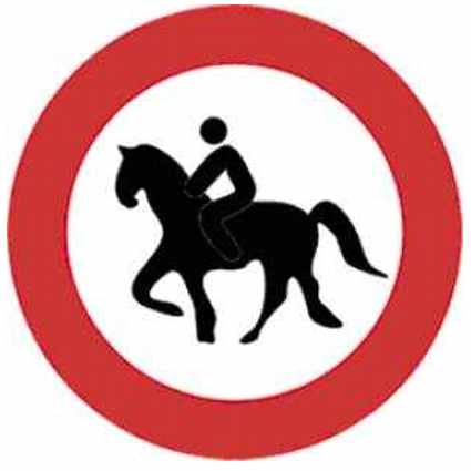 Entrada prohibida a animales de montura – ( R-117 )