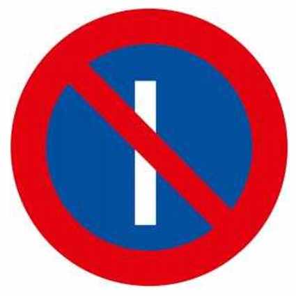 Prohibido estacionar los días impares – ( R-308a )