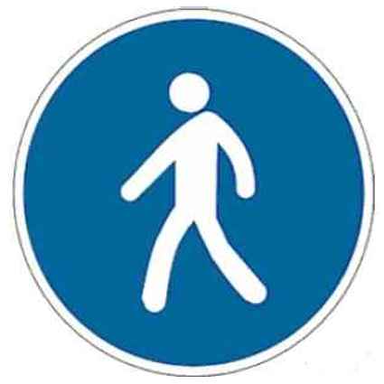 Camino reservado para peatones ( R-410 )