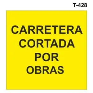 Señal carretera cortada