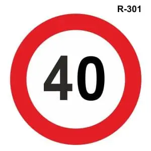 Señales de tráfico velocidad