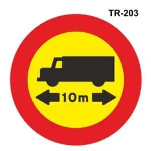 Señal obras limitación de longitud