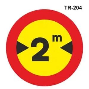 Señal obras limitación de longitud