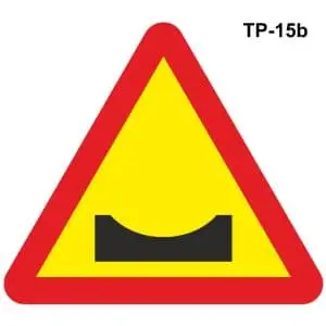 Señales badén en obras
