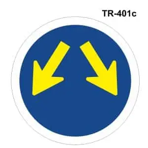 Señales de tráfico azules