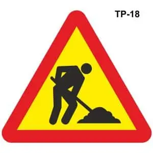 Señales de tráfico obras