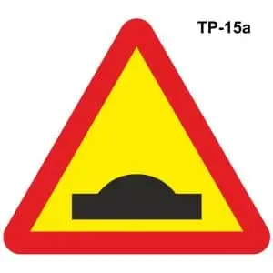 Señales de tráfico obras resalto