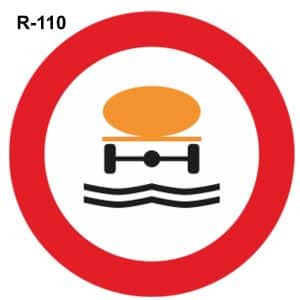señales de tráfico R110