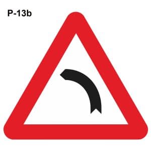 Señales de transito de curva peligrosa