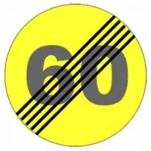 fin de limitación de velocidad