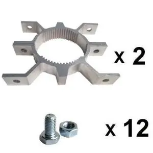 Abrazaderas para postes de aluminio