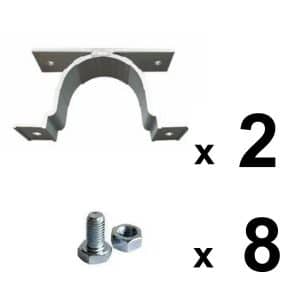 Abrazaderas para postes de aluminio