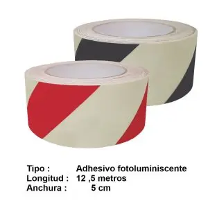 Cinta adhesiva fotoluminiscente