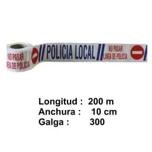 Cinta balizamiento policía local