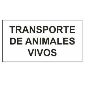 Placa transporte de animales vivos