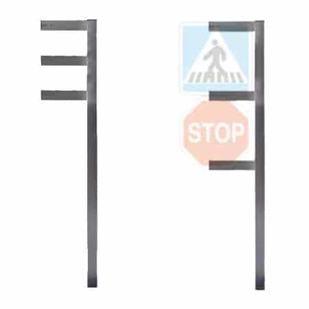 Poste doble F para señales tráfico