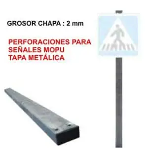 Postes rectangulares para señales tráfico
