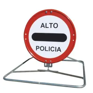 Trípode plegable para señales de tráfico