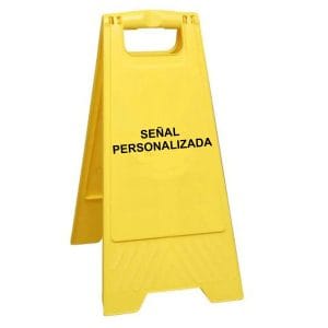 Caballete plegable con señal