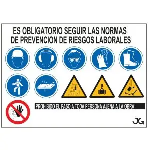 Panel combinado señales para obras