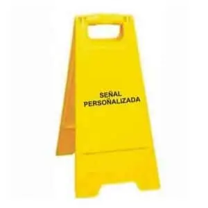 Caballete plegable con señal