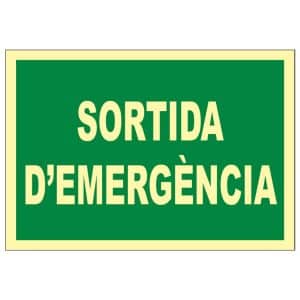 Senyal seguretat sortida d`emergencia