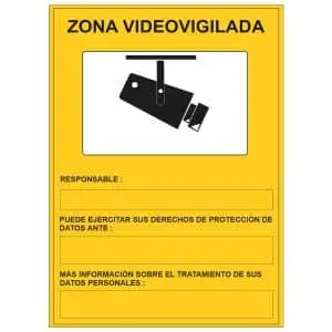 Cartel zona videovigilada