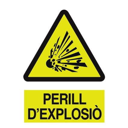 Senyal d`advertència : Perill d`explosiò