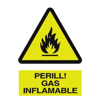 Senyal d`advertència: Perill, gas inflamable
