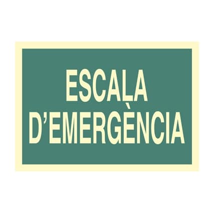 Senyal d`emergència: Escala d`emergència