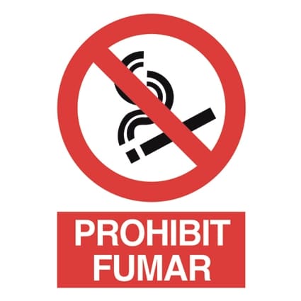 Senyal de prohibició : Prohibit fumar