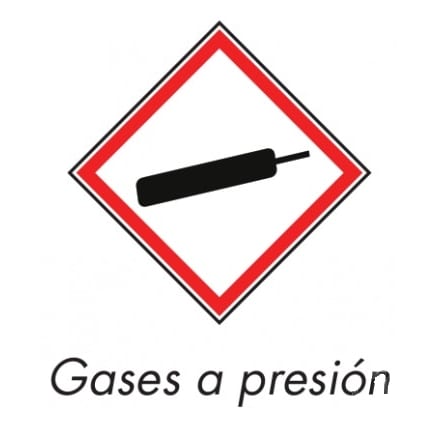 Señalización envases : Gases bajo presión