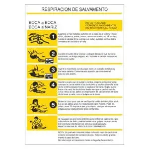 Instrucción respiración de salvamento
