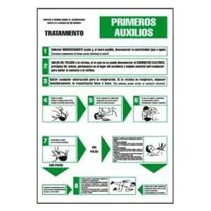 Instrucciones tratamiento primeros auxilios
