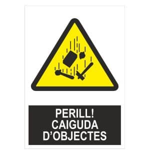 Senyal perill caiguda d`objectes