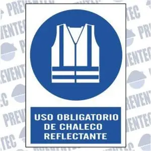 Señalética uso de chaleco reflectante