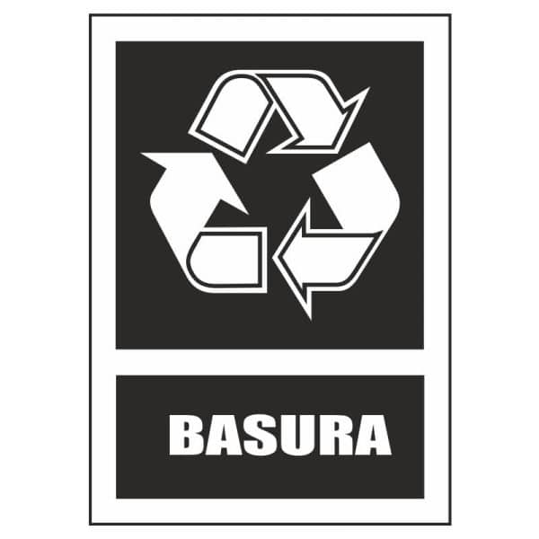 Cartel de reciclar basura