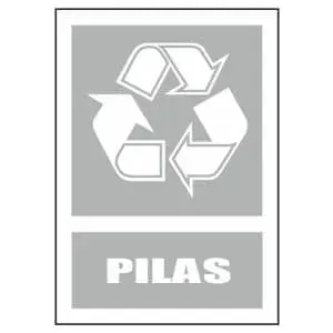 Cartel de reciclar pilas
