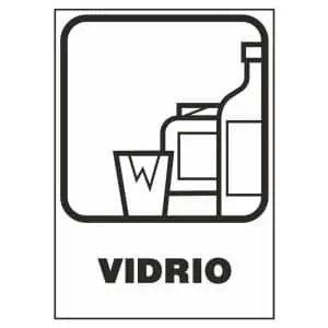 Cartel para reciclar vidrio