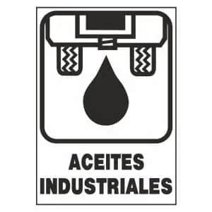 Cartel reciclaje aceites industriales