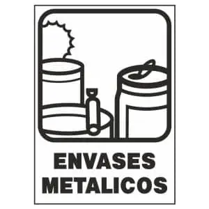 Cartel reciclaje envases