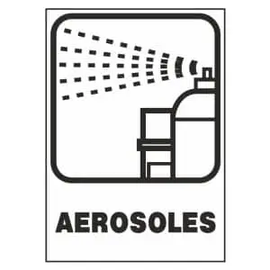 Carteles de reciclaje de aerosoles