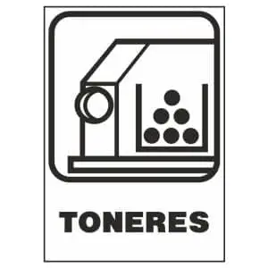 Carteles de reciclaje de tóneres