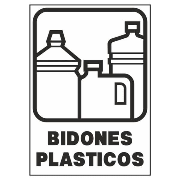 Carteles para reciclar botellas de plástico