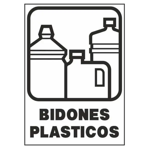 Carteles para reciclar botellas de plástico